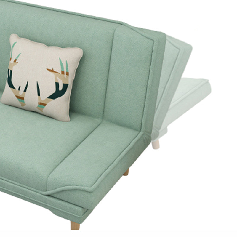 Tight Back Linen Armless Sofa with Foldable and Wear-resisting for Apartment Clearhalo 'furn' 'furn_sofas' 'Furniture' 'furniture_sofas' 'kitchen' 'kitchen_sofas' 'Living Room Furniture' 'Sofa' 'sofas' 4766201