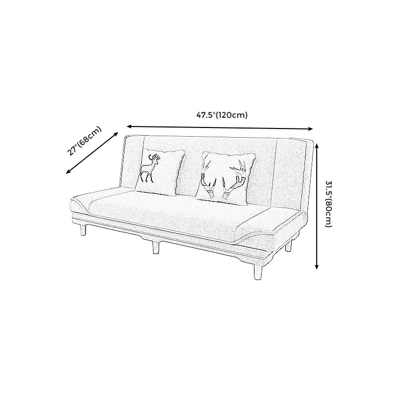 Tight Back Linen Armless Sofa with Foldable and Wear-resisting for Apartment Clearhalo 'furn' 'furn_sofas' 'Furniture' 'furniture_sofas' 'kitchen' 'kitchen_sofas' 'Living Room Furniture' 'Sofa' 'sofas' 4766214