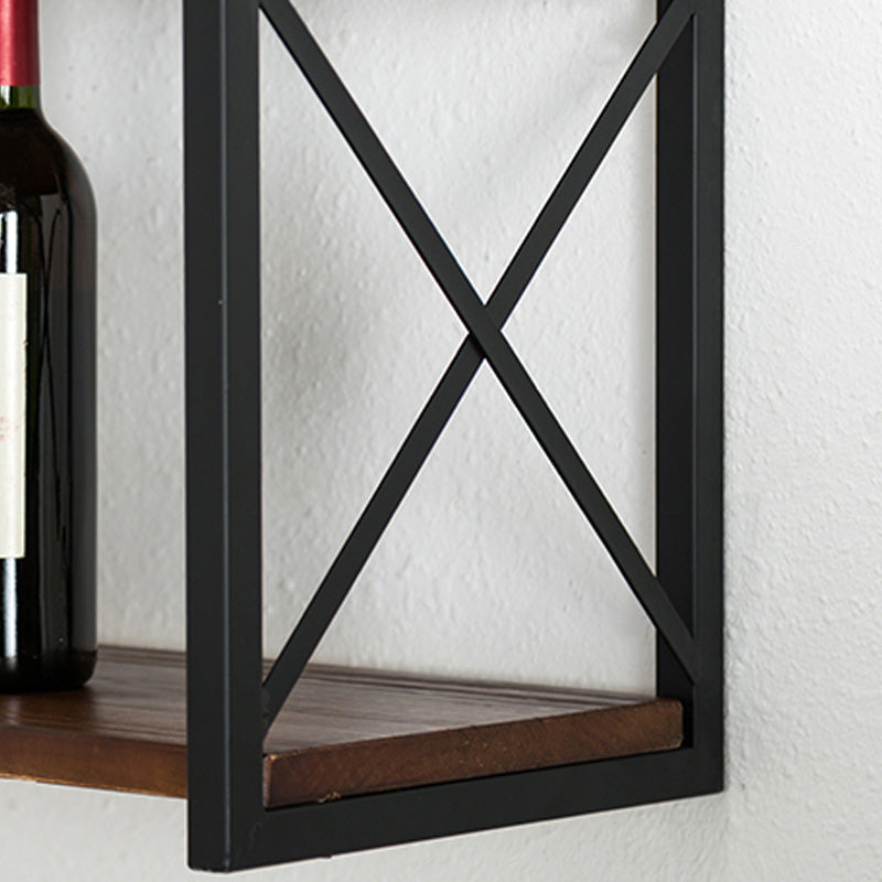 Industrial Style WoodBookshelf Wall Mounted Shelf Bookcase for Home Clearhalo 'Bookcases' 'furn' 'furn_bookcases' 'Furniture' 'furniture_bookcases' 'kitchen' 'kitchen_bookcases' 'Living Room Furniture' 'Office Furniture' 4767425