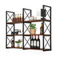 Industrial Style WoodBookshelf Wall Mounted Shelf Bookcase for Home Black Clearhalo 'Bookcases' 'furn' 'furn_bookcases' 'Furniture' 'furniture_bookcases' 'kitchen' 'kitchen_bookcases' 'Living Room Furniture' 'Office Furniture' 4767426
