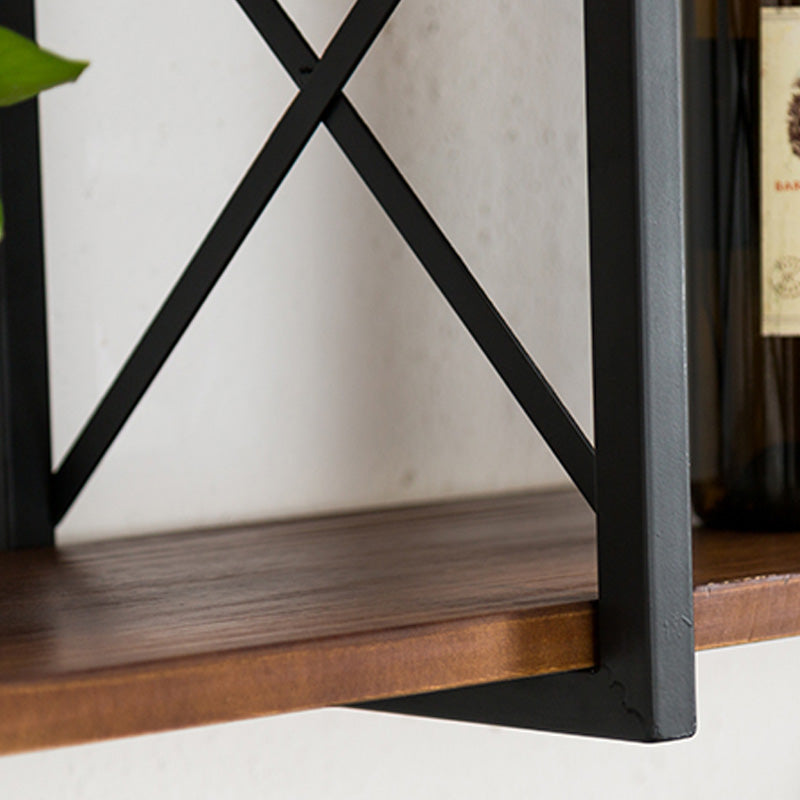 Industrial Style WoodBookshelf Wall Mounted Shelf Bookcase for Home Clearhalo 'Bookcases' 'furn' 'furn_bookcases' 'Furniture' 'furniture_bookcases' 'kitchen' 'kitchen_bookcases' 'Living Room Furniture' 'Office Furniture' 4767429