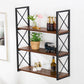 Industrial Style WoodBookshelf Wall Mounted Shelf Bookcase for Home Black Clearhalo 'Bookcases' 'furn' 'furn_bookcases' 'Furniture' 'furniture_bookcases' 'kitchen' 'kitchen_bookcases' 'Living Room Furniture' 'Office Furniture' 4767432