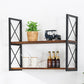 Industrial Style WoodBookshelf Wall Mounted Shelf Bookcase for Home Black Clearhalo 'Bookcases' 'furn' 'furn_bookcases' 'Furniture' 'furniture_bookcases' 'kitchen' 'kitchen_bookcases' 'Living Room Furniture' 'Office Furniture' 4767433