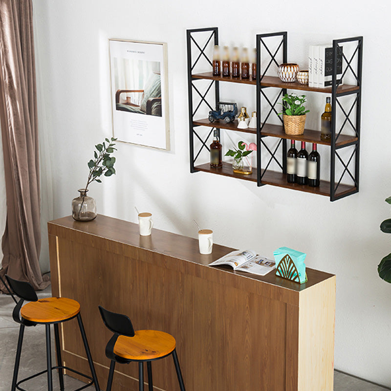 Industrial Style WoodBookshelf Wall Mounted Shelf Bookcase for Home Clearhalo 'Bookcases' 'furn' 'furn_bookcases' 'Furniture' 'furniture_bookcases' 'kitchen' 'kitchen_bookcases' 'Living Room Furniture' 'Office Furniture' 4767436