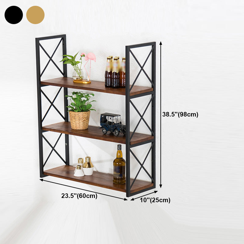 Industrial Style WoodBookshelf Wall Mounted Shelf Bookcase for Home Clearhalo 'Bookcases' 'furn' 'furn_bookcases' 'Furniture' 'furniture_bookcases' 'kitchen' 'kitchen_bookcases' 'Living Room Furniture' 'Office Furniture' 4767440