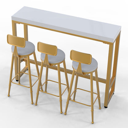 Solid Wood Top Bar Table Traditional Luxury Rectangle Bar Table with Trestle Base Without Chairs Clearhalo 'Bar Furniture' 'Bar Tables' 'bar_tables' 'furn' 'furn_bar_tables' 'Furniture' 'furniture_bar_tables' 'Kitchen & Dining Furniture' 4768363