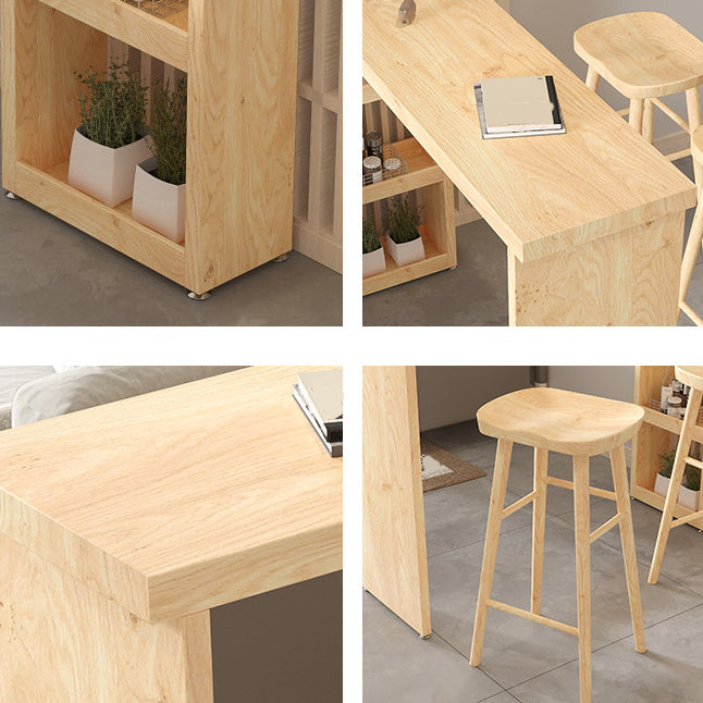 Nordic Glam Wooden Bar Counter Table Dining Rectangle Table for Home Clearhalo 'Bar Furniture' 'Bar Tables' 'bar_tables' 'furn' 'furn_bar_tables' 'Furniture' 'furniture_bar_tables' 'Kitchen & Dining Furniture' 4768414