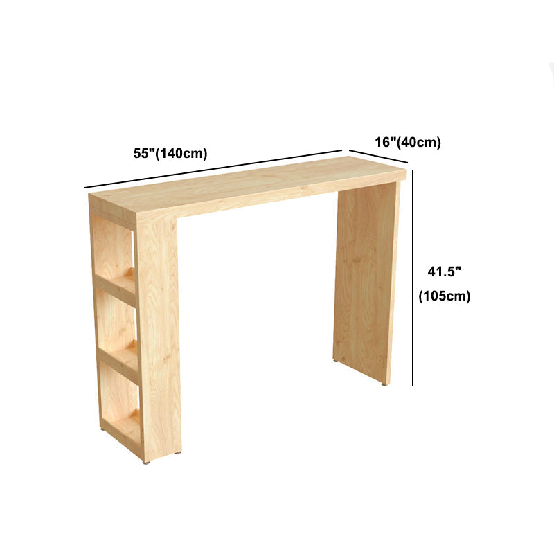 Nordic Glam Wooden Bar Counter Table Dining Rectangle Table for Home Clearhalo 'Bar Furniture' 'Bar Tables' 'bar_tables' 'furn' 'furn_bar_tables' 'Furniture' 'furniture_bar_tables' 'Kitchen & Dining Furniture' 4768419