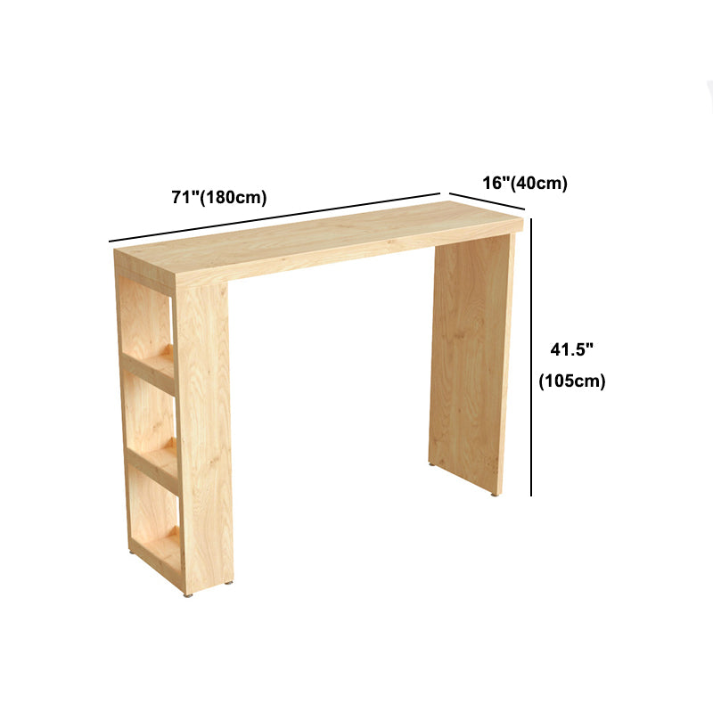Nordic Glam Wooden Bar Counter Table Dining Rectangle Table for Home Clearhalo 'Bar Furniture' 'Bar Tables' 'bar_tables' 'furn' 'furn_bar_tables' 'Furniture' 'furniture_bar_tables' 'Kitchen & Dining Furniture' 4768421