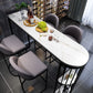 Contemporary Style Dining Bar Counter Table Rectangle Table for Home 55.1"L x 15.7"W x 41.3"H Without Chairs Clearhalo 'Bar Furniture' 'Bar Tables' 'bar_tables' 'furn' 'furn_bar_tables' 'Furniture' 'furniture_bar_tables' 'Kitchen & Dining Furniture' 4768425
