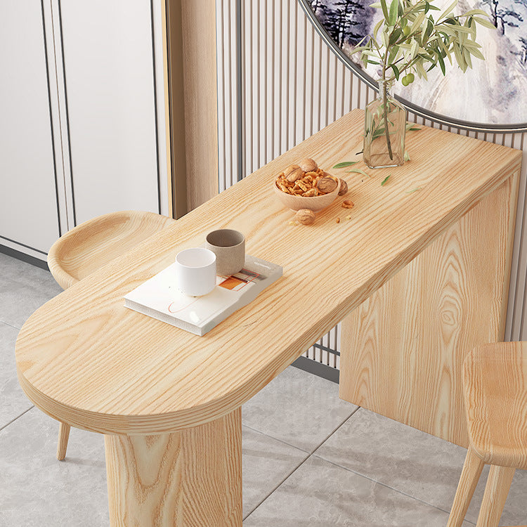 Industrial Style Wooden Bar Counter Table Dining Rectangle Table for Home Clearhalo 'Bar Furniture' 'Bar Tables' 'bar_tables' 'furn' 'furn_bar_tables' 'Furniture' 'furniture_bar_tables' 'Kitchen & Dining Furniture' 4768443