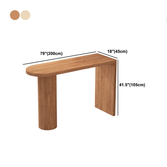 Industrial Style Wooden Bar Counter Table Dining Rectangle Table for Home Clearhalo 'Bar Furniture' 'Bar Tables' 'bar_tables' 'furn' 'furn_bar_tables' 'Furniture' 'furniture_bar_tables' 'Kitchen & Dining Furniture' 4768450