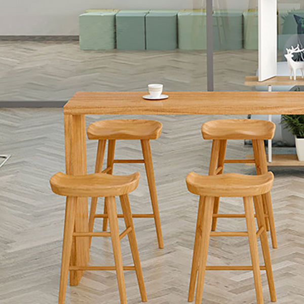 Contemporary Style Wooden Bar Counter Table Dining Rectangle Table for Home Clearhalo 'Bar Furniture' 'Bar Tables' 'bar_tables' 'furn' 'furn_bar_tables' 'Furniture' 'furniture_bar_tables' 'Kitchen & Dining Furniture' 4768456
