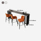 Contemporary Rectangle Bar Table Sintered Stone Dining Table for Kitchen Clearhalo 'Bar Furniture' 'Bar Tables' 'bar_tables' 'furn' 'furn_bar_tables' 'Furniture' 'furniture_bar_tables' 'Kitchen & Dining Furniture' 4768474