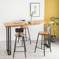 Contemporary Rectangle Bar Counter Table Wooden Dining Table for Kitchen 78.7"L x 19.7"W x 41.3"H Without Chairs Clearhalo 'Bar Furniture' 'Bar Tables' 'bar_tables' 'furn' 'furn_bar_tables' 'Furniture' 'furniture_bar_tables' 'Kitchen & Dining Furniture' 4768480