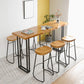 Contemporary Rectangle Bar Counter Table Wooden Dining Table for Kitchen 70.9"L x 19.7"W x 41.3"H Without Chairs Clearhalo 'Bar Furniture' 'Bar Tables' 'bar_tables' 'furn' 'furn_bar_tables' 'Furniture' 'furniture_bar_tables' 'Kitchen & Dining Furniture' 4768481