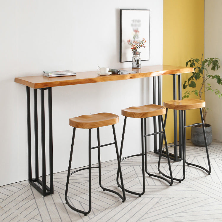 Contemporary Rectangle Bar Counter Table Wooden Dining Table for Kitchen Clearhalo 'Bar Furniture' 'Bar Tables' 'bar_tables' 'furn' 'furn_bar_tables' 'Furniture' 'furniture_bar_tables' 'Kitchen & Dining Furniture' 4768487