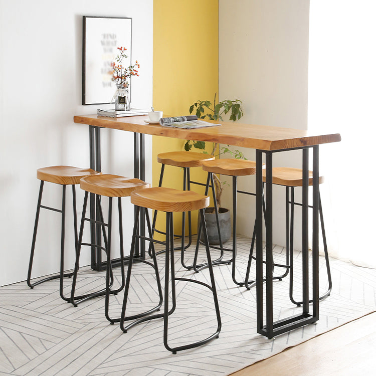 Contemporary Rectangle Bar Counter Table Wooden Dining Table for Kitchen Clearhalo 'Bar Furniture' 'Bar Tables' 'bar_tables' 'furn' 'furn_bar_tables' 'Furniture' 'furniture_bar_tables' 'Kitchen & Dining Furniture' 4768489