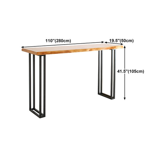 Contemporary Rectangle Bar Counter Table Wooden Dining Table for Kitchen Clearhalo 'Bar Furniture' 'Bar Tables' 'bar_tables' 'furn' 'furn_bar_tables' 'Furniture' 'furniture_bar_tables' 'Kitchen & Dining Furniture' 4768501