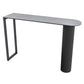 Nordic Rectangle Bar Counter Table Sintered Stone Dining Table for Kitchen with Metal Legs Grey Clearhalo 'Bar Furniture' 'Bar Tables' 'bar_tables' 'Furniture' 'furniture_bar_tables' 'Kitchen & Dining Furniture' 4768529