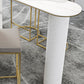 Nordic Rectangle Bar Counter Table Sintered Stone Dining Table for Kitchen with Metal Legs Clearhalo 'Bar Furniture' 'Bar Tables' 'bar_tables' 'Furniture' 'furniture_bar_tables' 'Kitchen & Dining Furniture' 4768531
