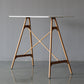 Modern Rectangle Bar Counter Table Wooden Dining Table with Metal Legs White Natural Clearhalo 'Bar Furniture' 'Bar Tables' 'bar_tables' 'furn' 'furn_bar_tables' 'Furniture' 'furniture_bar_tables' 'Kitchen & Dining Furniture' 4768545