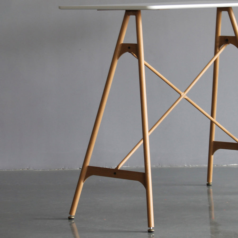Modern Rectangle Bar Counter Table Wooden Dining Table with Metal Legs Clearhalo 'Bar Furniture' 'Bar Tables' 'bar_tables' 'furn' 'furn_bar_tables' 'Furniture' 'furniture_bar_tables' 'Kitchen & Dining Furniture' 4768550
