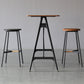 Modern Rectangle Bar Counter Table Wooden Dining Table with Metal Legs Clearhalo 'Bar Furniture' 'Bar Tables' 'bar_tables' 'furn' 'furn_bar_tables' 'Furniture' 'furniture_bar_tables' 'Kitchen & Dining Furniture' 4768555