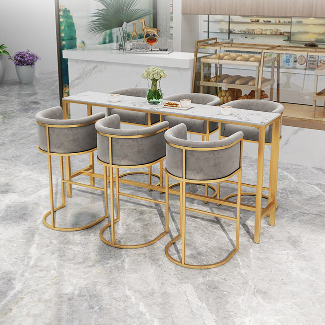 Nordic Glam Rectangle Bar Counter Table Sintered Stone Dining Table Clearhalo 'Bar Furniture' 'Bar Tables' 'bar_tables' 'furn' 'furn_bar_tables' 'Furniture' 'furniture_bar_tables' 'Kitchen & Dining Furniture' 4768579