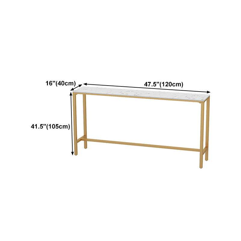 Nordic Glam Rectangle Bar Counter Table Sintered Stone Dining Table Clearhalo 'Bar Furniture' 'Bar Tables' 'bar_tables' 'furn' 'furn_bar_tables' 'Furniture' 'furniture_bar_tables' 'Kitchen & Dining Furniture' 4768580