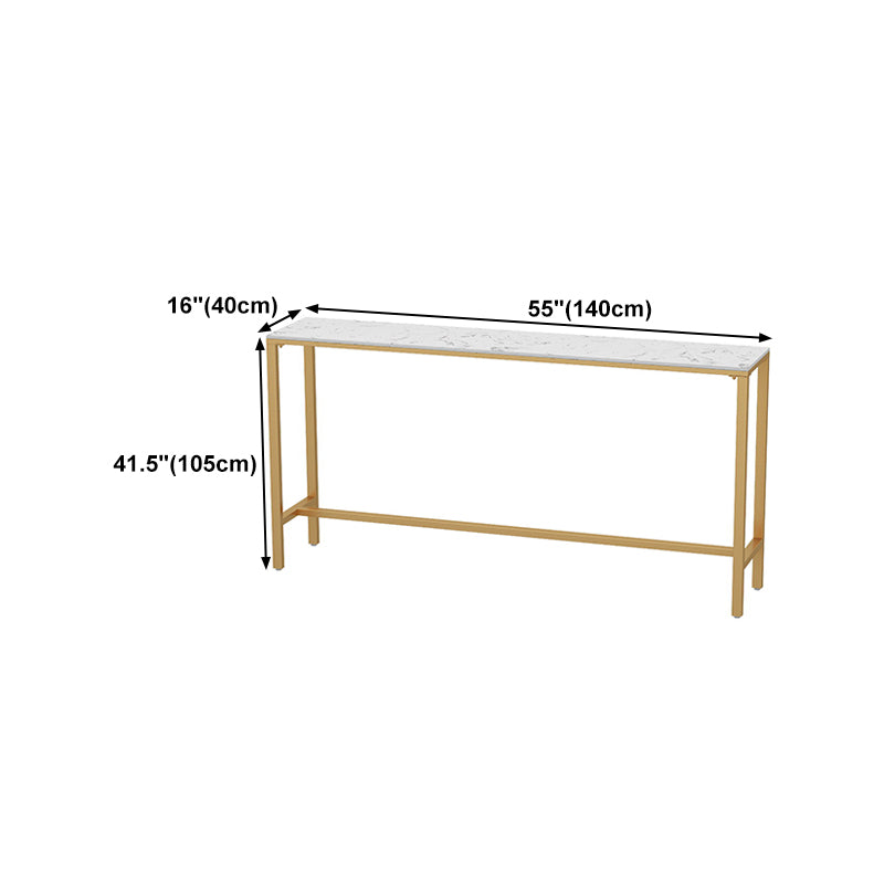 Nordic Glam Rectangle Bar Counter Table Sintered Stone Dining Table Clearhalo 'Bar Furniture' 'Bar Tables' 'bar_tables' 'furn' 'furn_bar_tables' 'Furniture' 'furniture_bar_tables' 'Kitchen & Dining Furniture' 4768581