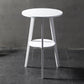 Contemporary Round Counter Table Dining Wooden Counter Table for Restaurant 24"L x 24"W x 35"H White Without Chairs Clearhalo 'Bar Furniture' 'Bar Tables' 'bar_tables' 'furn' 'furn_bar_tables' 'Furniture' 'furniture_bar_tables' 'Kitchen & Dining Furniture' 4768593