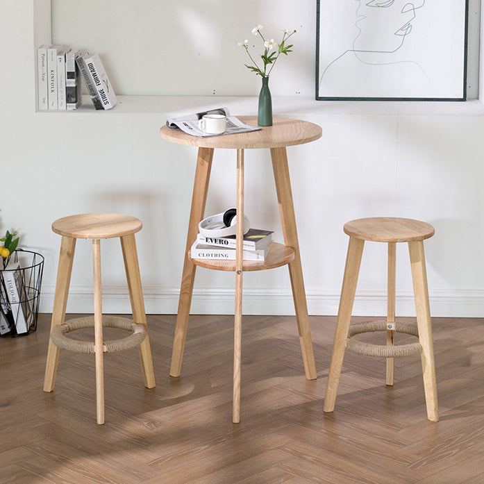 Contemporary Round Counter Table Dining Wooden Counter Table for Restaurant Clearhalo 'Bar Furniture' 'Bar Tables' 'bar_tables' 'furn' 'furn_bar_tables' 'Furniture' 'furniture_bar_tables' 'Kitchen & Dining Furniture' 4768596