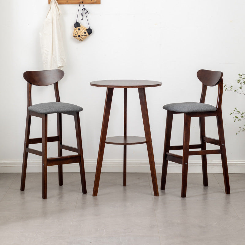 Contemporary Round Counter Table Dining Wooden Counter Table for Restaurant Clearhalo 'Bar Furniture' 'Bar Tables' 'bar_tables' 'furn' 'furn_bar_tables' 'Furniture' 'furniture_bar_tables' 'Kitchen & Dining Furniture' 4768597