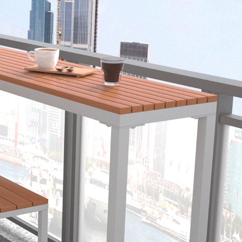 Rectangle Bar Dining Table Industrial Bar Dining Table with Trestle Base Clearhalo 'Bar Furniture' 'Bar Tables' 'bar_tables' 'furn' 'furn_bar_tables' 'Furniture' 'furniture_bar_tables' 'Kitchen & Dining Furniture' 4768636