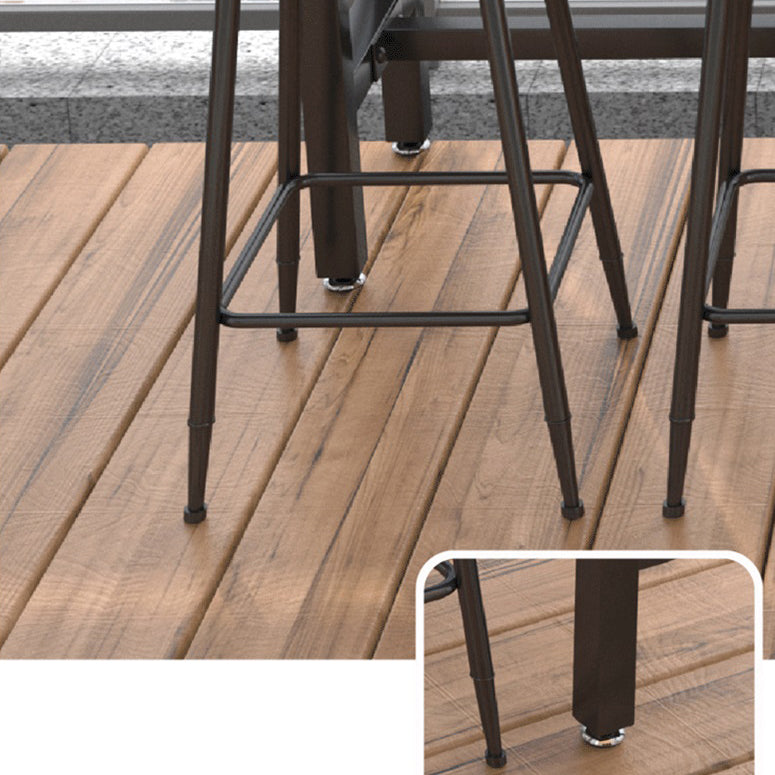 Rectangle Bar Dining Table Industrial Bar Dining Table with Trestle Base Clearhalo 'Bar Furniture' 'Bar Tables' 'bar_tables' 'furn' 'furn_bar_tables' 'Furniture' 'furniture_bar_tables' 'Kitchen & Dining Furniture' 4768637