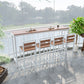 Rectangle Bar Dining Table Industrial Bar Dining Table with Trestle Base Clearhalo 'Bar Furniture' 'Bar Tables' 'bar_tables' 'furn' 'furn_bar_tables' 'Furniture' 'furniture_bar_tables' 'Kitchen & Dining Furniture' 4768639