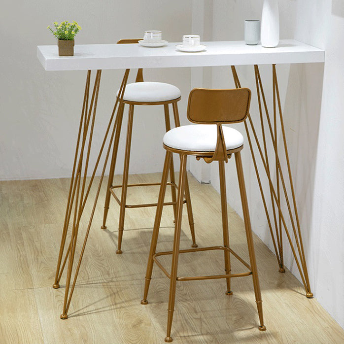 Rectangle Bar Dining Table Contemporary Bar Table with Double Pedestal Base Clearhalo 'Bar Furniture' 'Bar Tables' 'bar_tables' 'furn' 'furn_bar_tables' 'Furniture' 'furniture_bar_tables' 'Kitchen & Dining Furniture' 4768679