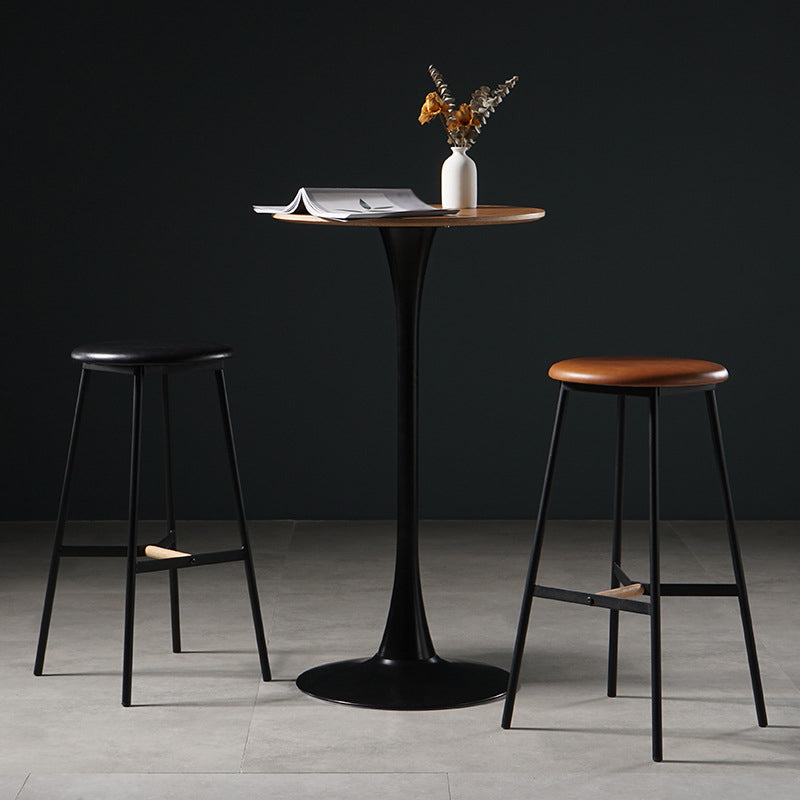 Contemporary Round Counter Table Dining Metal Counter Table for Restaurant Clearhalo 'Bar Furniture' 'Bar Tables' 'bar_tables' 'furn' 'furn_bar_tables' 'Furniture' 'furniture_bar_tables' 'Kitchen & Dining Furniture' 4768702