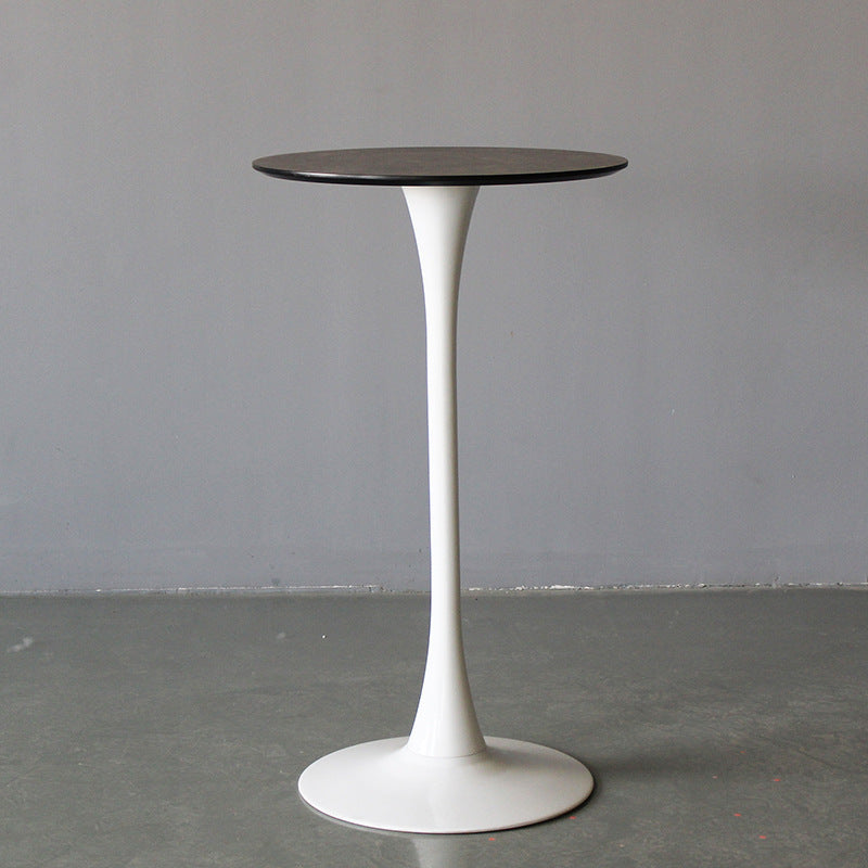 Contemporary Round Counter Table Dining Metal Counter Table for Restaurant Grey White Without Chairs Clearhalo 'Bar Furniture' 'Bar Tables' 'bar_tables' 'furn' 'furn_bar_tables' 'Furniture' 'furniture_bar_tables' 'Kitchen & Dining Furniture' 4768714