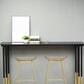 Stone Top Bar Table Traditional Luxury Rectangle Bar Table with Sled Base in Gold Clearhalo 'Bar Furniture' 'Bar Tables' 'bar_tables' 'furn' 'furn_bar_tables' 'Furniture' 'furniture_bar_tables' 'Kitchen & Dining Furniture' 4768750