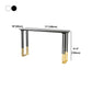 Stone Top Bar Table Traditional Luxury Rectangle Bar Table with Sled Base in Gold Clearhalo 'Bar Furniture' 'Bar Tables' 'bar_tables' 'furn' 'furn_bar_tables' 'Furniture' 'furniture_bar_tables' 'Kitchen & Dining Furniture' 4768754