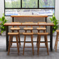 Rectangle Wood Bar Dining Table Contemporary Bar Table with Trestle Base 47.2"L x 23.6"W x 41.3"H Black Without Chairs Clearhalo 'Bar Furniture' 'Bar Tables' 'bar_tables' 'furn' 'furn_bar_tables' 'Furniture' 'furniture_bar_tables' 'Kitchen & Dining Furniture' 4768756