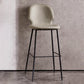 Modern Low Back Bar-stool PU Leather Bar Stool with Metal Legs Light Gray 1 Piece Clearhalo 'Bar Furniture' 'Bar Stools' 'bar_stools' 'furn' 'furn_bar_stools' 'Furniture' 'furniture_bar_stools' 'Kitchen & Dining Furniture' 4768783