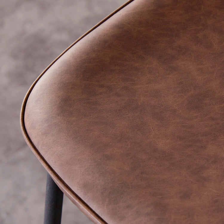 Modern Low Back Bar-stool PU Leather Bar Stool with Metal Legs Clearhalo 'Bar Furniture' 'Bar Stools' 'bar_stools' 'furn' 'furn_bar_stools' 'Furniture' 'furniture_bar_stools' 'Kitchen & Dining Furniture' 4768795