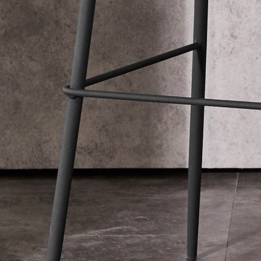 Modern Low Back Bar-stool PU Leather Bar Stool with Metal Legs Clearhalo 'Bar Furniture' 'Bar Stools' 'bar_stools' 'furn' 'furn_bar_stools' 'Furniture' 'furniture_bar_stools' 'Kitchen & Dining Furniture' 4768796