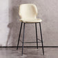 Modern Low Back Bar-stool PU Leather Bar Stool with Metal Legs Off-White 1 Piece Clearhalo 'Bar Furniture' 'Bar Stools' 'bar_stools' 'furn' 'furn_bar_stools' 'Furniture' 'furniture_bar_stools' 'Kitchen & Dining Furniture' 4768806