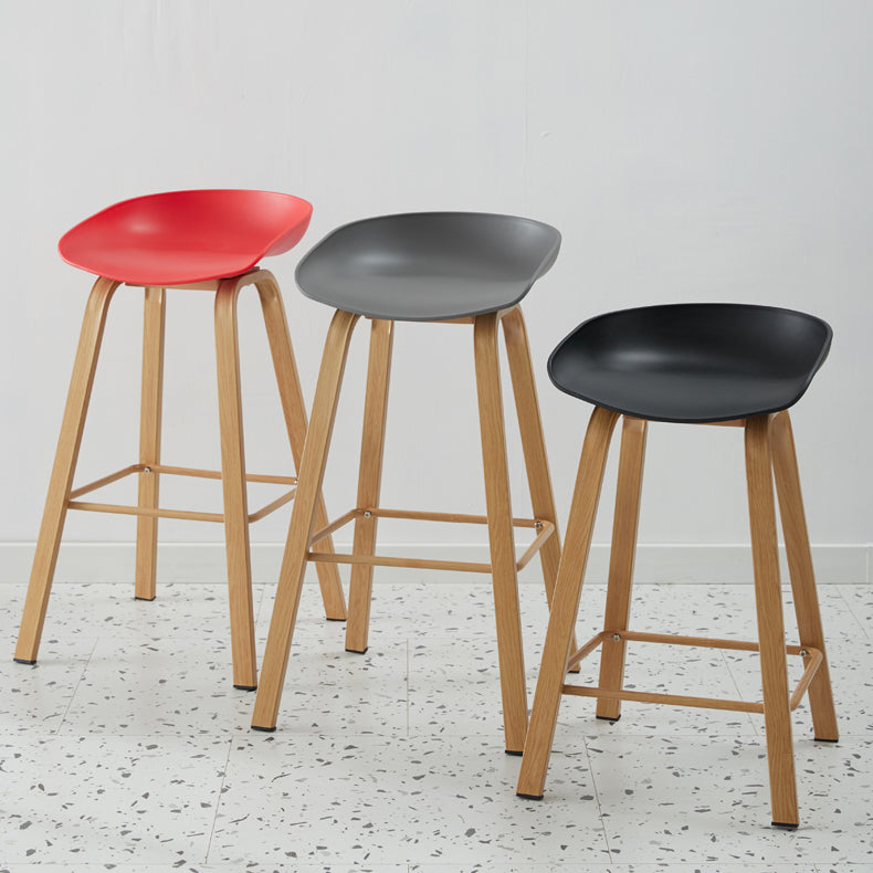 Metal Contemporary Dining Kitchen Room Armless Stool Low Back Bar Stool Clearhalo 'Bar Furniture' 'Bar Stools' 'bar_stools' 'furn' 'furn_bar_stools' 'Furniture' 'furniture_bar_stools' 'Kitchen & Dining Furniture' 4768812