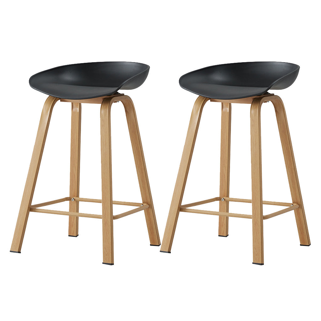 Metal Contemporary Dining Kitchen Room Armless Stool Low Back Bar Stool Black 2 Piece Set Counter Stool(26"H) Clearhalo 'Bar Furniture' 'Bar Stools' 'bar_stools' 'furn' 'furn_bar_stools' 'Furniture' 'furniture_bar_stools' 'Kitchen & Dining Furniture' 4768813