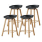 Metal Contemporary Dining Kitchen Room Armless Stool Low Back Bar Stool Black 4 Piece Set Counter Stool(26"H) Clearhalo 'Bar Furniture' 'Bar Stools' 'bar_stools' 'furn' 'furn_bar_stools' 'Furniture' 'furniture_bar_stools' 'Kitchen & Dining Furniture' 4768815